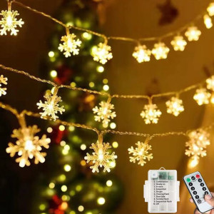 Snowflake Lampki Światełka Łańcuch Girlanda 7 M