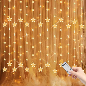 Star Kurtyna Świetlna Lampki Gwiazdki Łańcuch LED