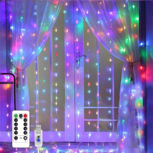 Sunlisky Kolorowa Kurtyna Świetlna Lampki 3x2 M