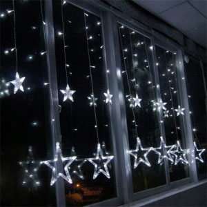 Sunshine Smile Kurtyna Lampki Gwiazdki 138 LED 2M
