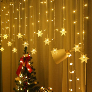 SUNSHINE SMILE Kurtyna Świetlna Gwiazdki 96LED 3M