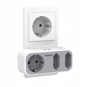 Tessan Podwójny Adapter Do Gniazdka USB 5w1