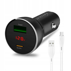 Tonsiny Ładowarka Samochodowa USB-C-60 W/6 A