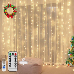 Vegena Kurtyna Świetlna Świąteczna Lampki LED 3x3M