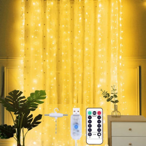 Yizhet Kurtyna Świetlna Świąteczna Lampki LED 2x2M