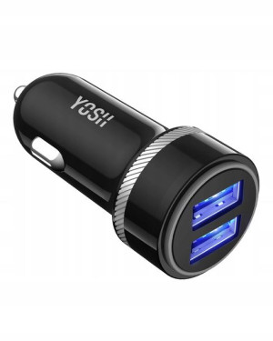 YOSH Ładowarka Samochodowa 24W 2 Port Mini 5V/4.8A