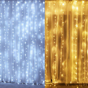 Łańcuch Świetlny Kurtyna Na Zasłony Lampki 300 LED