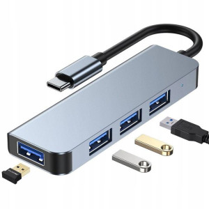 Hub Rozdzielacz Btb Adapter Usb-c Typ-c Na 4x Usb