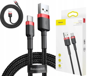 BASEUS Mocny Szybki Kabel USB-C Typ C QC 3.0 3A 1m