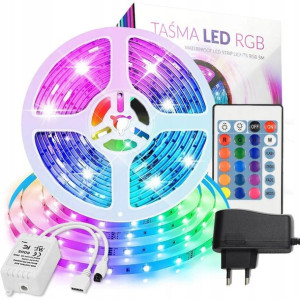 Taśma Led Rgb 5050 5m Podświetlenie Tv + Pilot