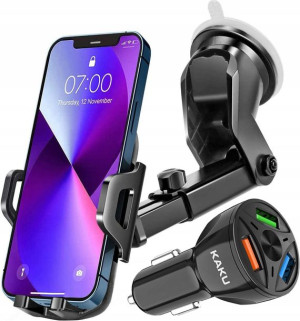 Uchwyt Samochodowy Do Deski + Ładowarka 3x Usb Qc