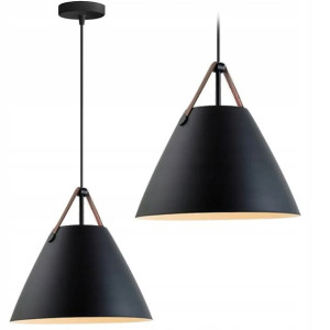 Lampa Wisząca Duża Nowoczesna Buffo E27 Czarna