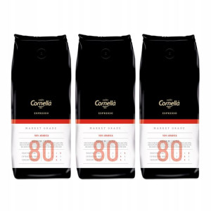 Kawa ziarnista CORNELLA Espresso 80 Market 3x 1 kg