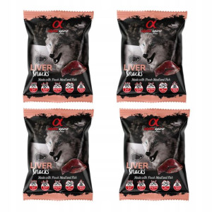 Przysmak psa ALPHA SPIRIT karma wątróbka 4x 50 g