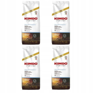 Kawa ziarnista KIMBO Espresso Decaffeinato 4x 500g