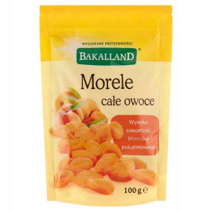 Morele całe owoce BAKALLAND suszone 100 g