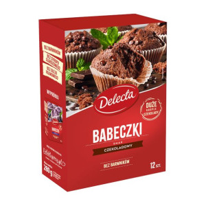 Babeczki czekoladowe DELECTA krople czekolady 280g