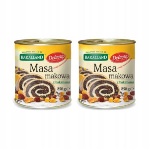 Masa makowa z bakaliami BAKALLAND 2x 850 g
