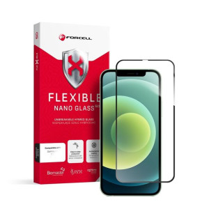 Szkło Hybrydowe Forcell Flexible 5d Full Glue Do Iphone 12/12 Pro Czarny