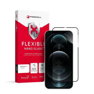 Szkło Hybrydowe Forcell Flexible 5d Full Glue Do Iphone 12 Pro Max Czarny