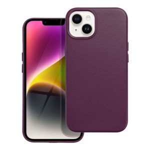 Leather Mag Cover Do Iphone 14 Ciemny Fioletowy