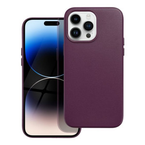 Leather Mag Cover Do Iphone 14 Pro Max Ciemny Fioletowy