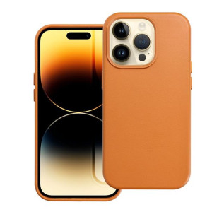 Leather Mag Cover Do Iphone 14 Pro Pomarańczowy