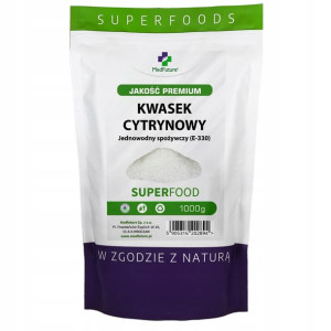 Kwas kwasek cytrynowy E330 spożywczy czysty 1 kg