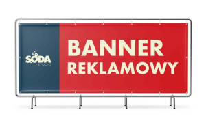 Baner REKLAMOWY 500x100cm gotowy do powieszenia