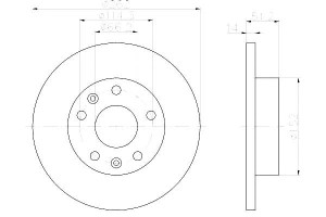 Tarcze Hamulcowe Hella Pagid Sdb100830 Dsk831 2401