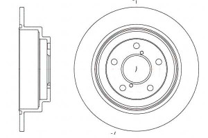 Tarcze Hamulcowe 2szt 265.5x10 P 5-otw Subaru Fore