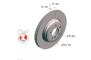 Tarcze Hamulcowe 2szt Bmw 7 E65/e66 01-08 Tył Wen.