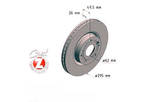 Tarcze Hamulcowe 2szt Toyota Avensis 05-09 Zimmerm