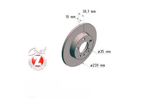 Tarcze Hamulcowe 2szt Vw Golf Iii Vr6 94-97 Tył Zi