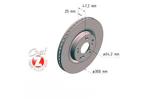 Tarcze Hamulcowe 2szt Honda Cr-v Ii 02-06 Przód Zi