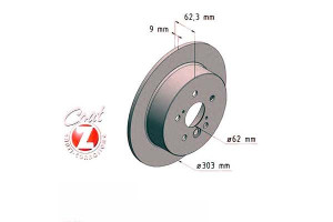 Tarcze Hamulcowe 2szt Toyota Rav4 Ii 00-05 Tył Zim