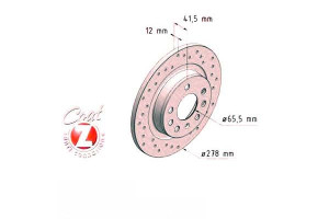 Tarcze Hamulcowe 2szt Opel Vectra C 02-08 Tył Zimm