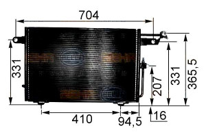 Skraplacz Klimatyzacji Vw A100 A6 -97 Hella