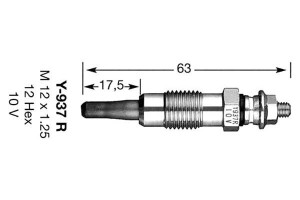 Świeca Żarowa Ford 1,8d Td Tdc Ngk