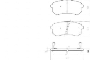 Klocki Hamulcowe Kia Picanto 04-11 Tył Z Czuj. A.b