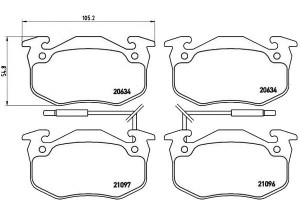 Klocki Hamulcowe Renault 5 85-95 Z Czuj. Brembo