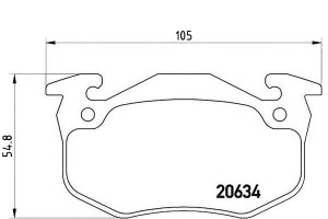 Klocki Hamulcowe Renault Twingo 93-98 Brembo