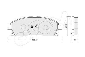 Klocki Hamulcowe Nissan X-trail 01-07 Cifam
