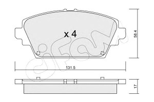 Klocki Hamulcowe Nissan Almera Tino 00-06 Cifam