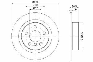 Tarcze Hamulcowe 2szt Bmw Tył 2 X1 1,5-2,0 14- Tex
