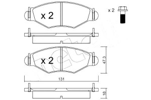 Klocki Hamulcowe Peugeot 206 1,4 98- Metelli