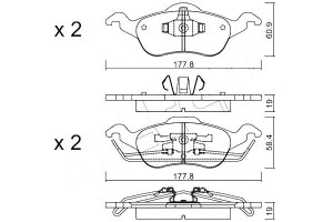 Klocki Hamulcowe Ford Focus 98-04 Metelli