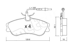 Klocki Hamulcowe Citroen Berlingo 96-02 Metelli