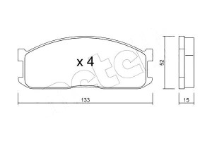 Klocki Hamulcowe Mazda E2000-e2200 84-97 Metelli