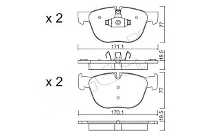 Klocki Hamulcowe Bmw X5 E70 07- Metelli